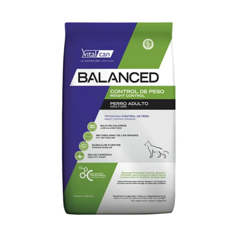 VITALCAN BALANCED PERRO ADULTO CONTROL DE PESO X 12 KG