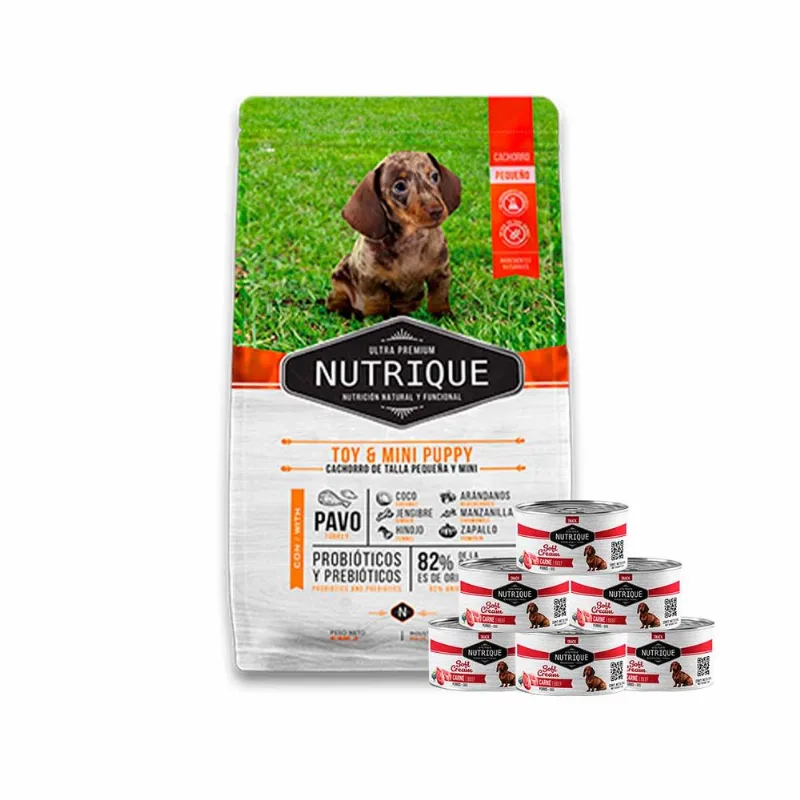 NUTRIQUE PERRO CACHORRO TOY & MINI X 3 KG