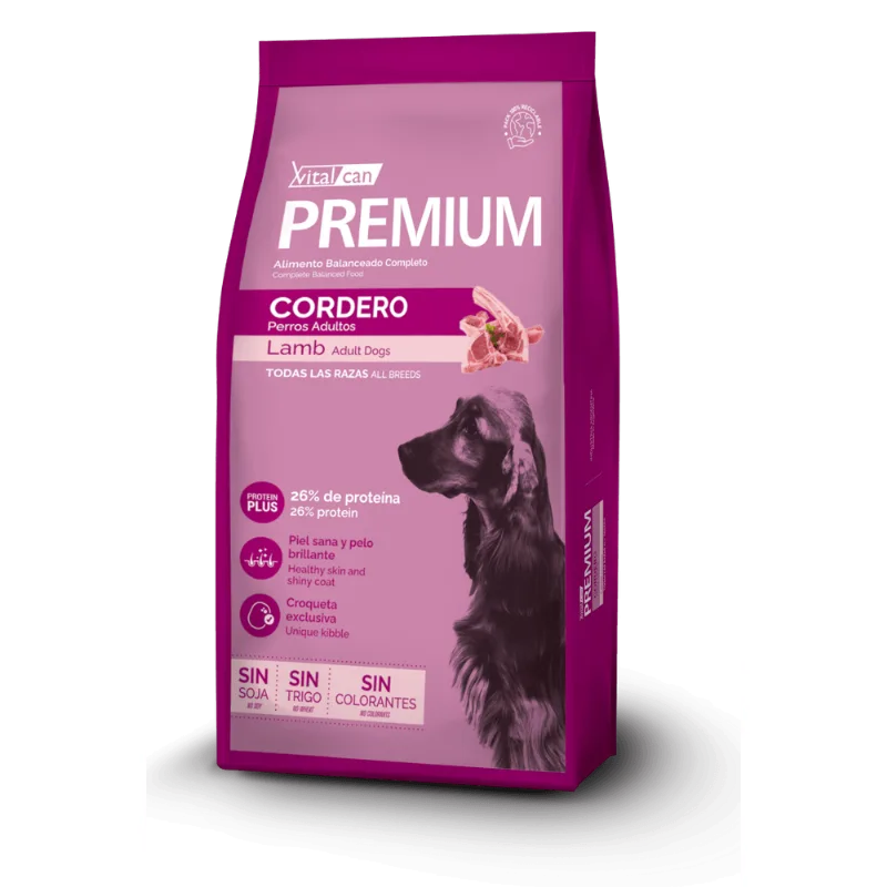 Vitalcan Premium Perro Adulto Cordero x 20 kg