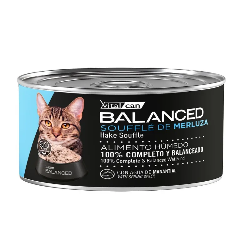 Vitalcan Balanced Soufflé De Merluza Gato Adulto x 85 gr