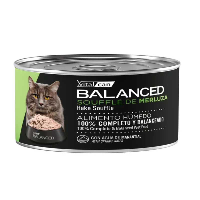 Vitalcan Balanced Soufflé De Merluza Gato Adulto Castrado x 85 gr