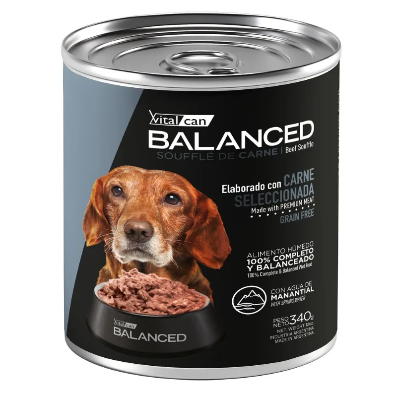 Vitalcan Balanced Soufflé De Carne Perro Senior x 340 gr