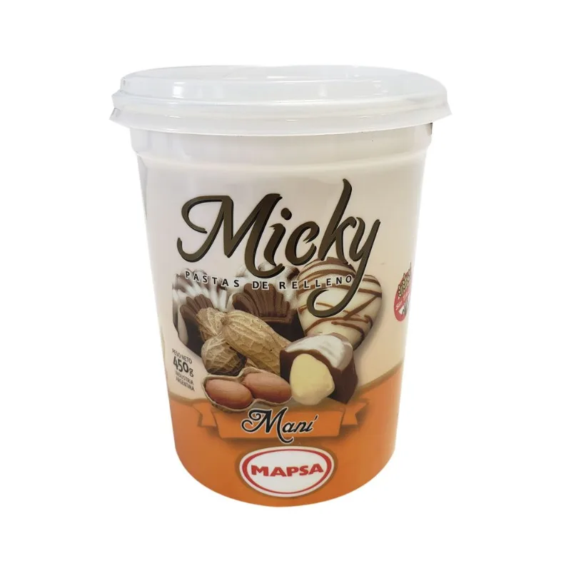 Pasta de maní Micky Mapsa relleno 450 g. sin TACC