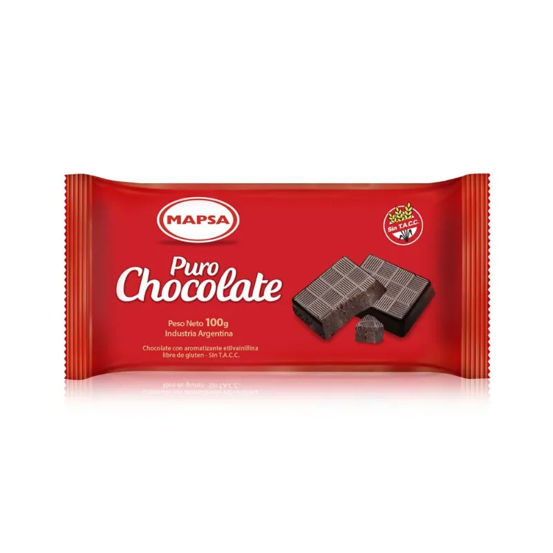 Chocolate Amargo Sin Tacc Mapsa 100 Gr