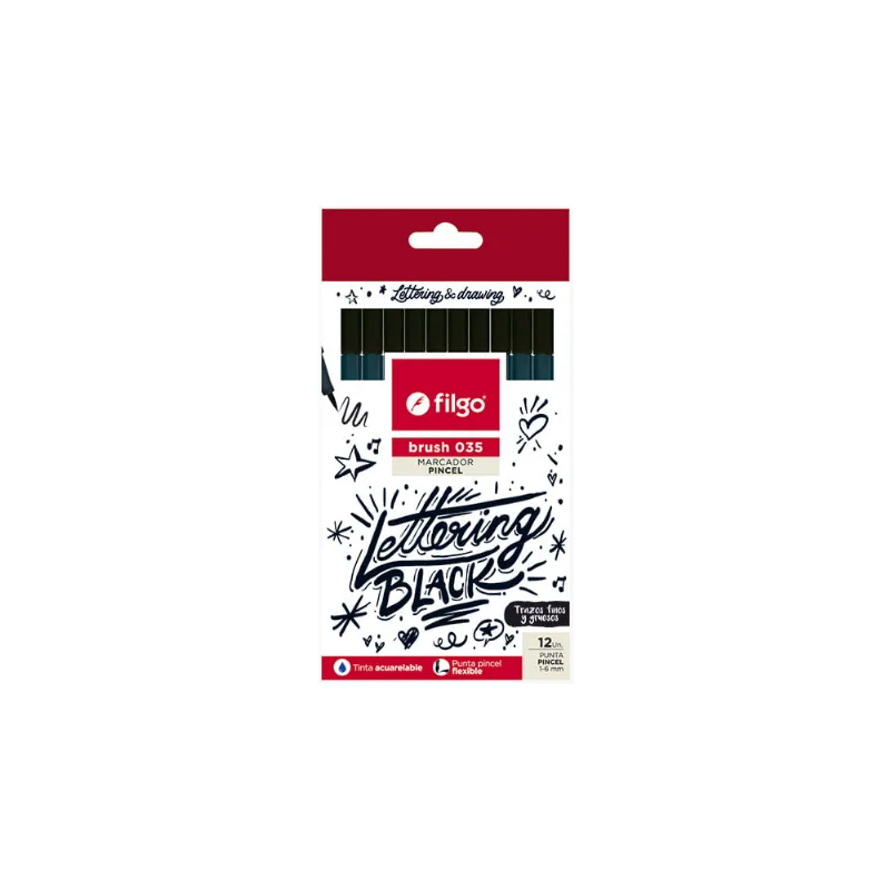 Marcador X12 Negro Filgo
