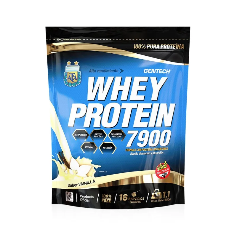 Suplemento Deportivo Gentech Whey Protein Sabor Vainilla x 500 g