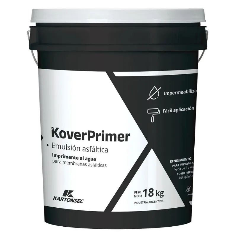 Pintura Emulsión Asfáltica Koverprimer Balde Acuosa 18Kg