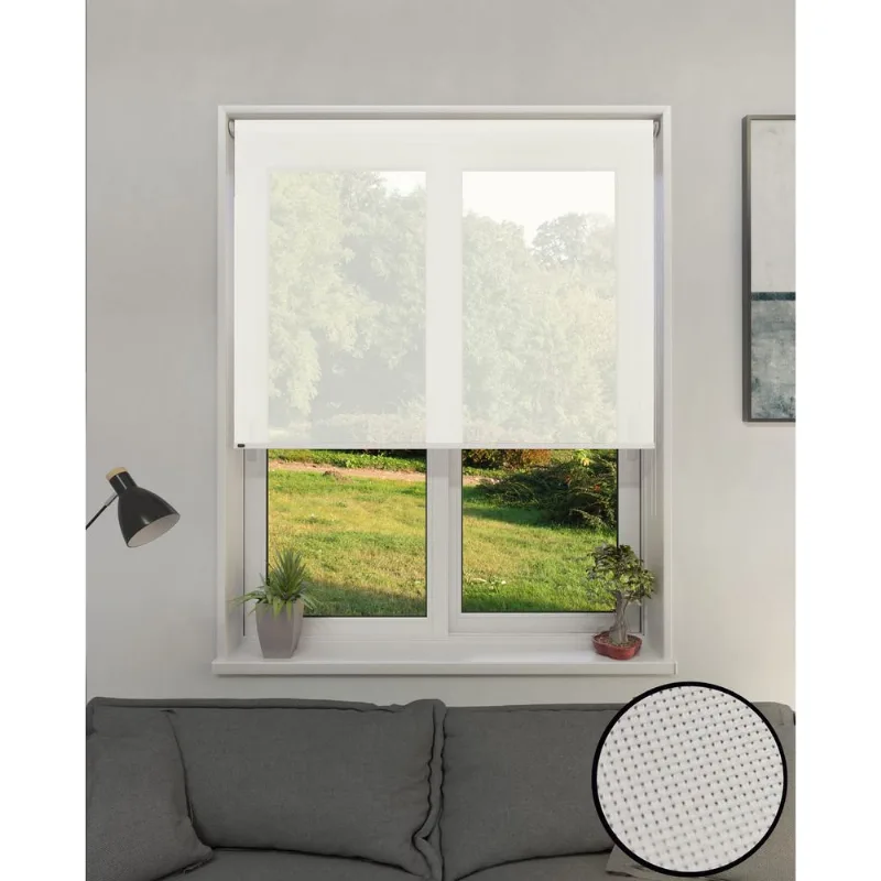 Cortina Roller Sun Screen 5% Blanco 1,50 x 2,20