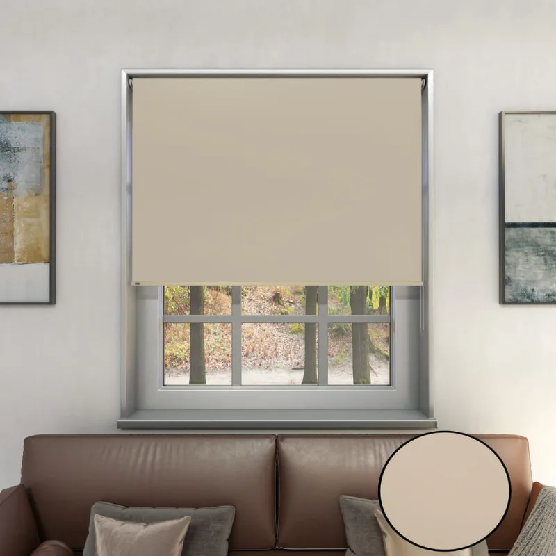 Cortina Roller Black Out Beige 1,50 x 1,65