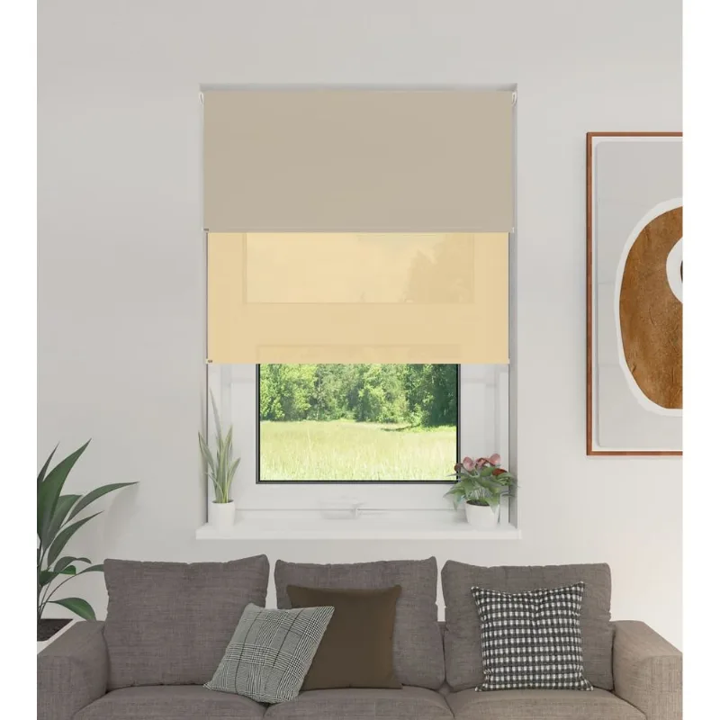 Cortina Roller Doble BlackOut y Screen 6% Beige 2,00 x 2,20