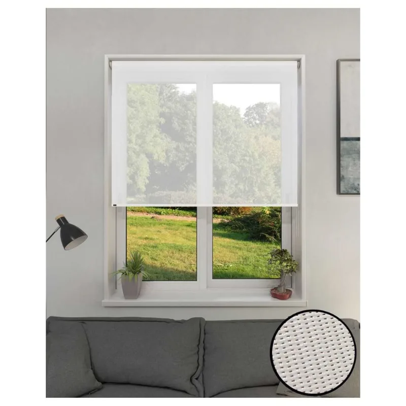 Cortina Roller Sun Screen 6% Blanco 1,50 x 1,65