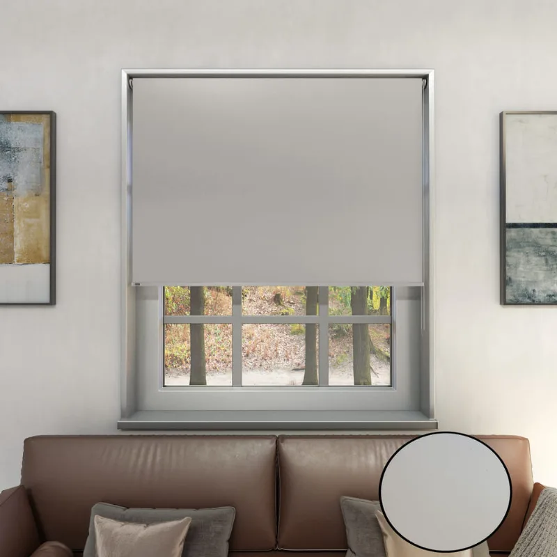 Cortina Roller Black Out Gris claro 1,60 x 2,20