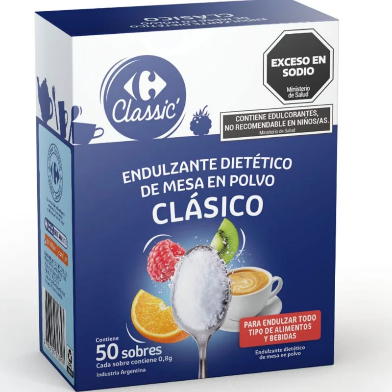 Edulcorante en sobres Carrefour Classic 50 uni