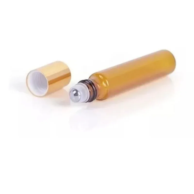 Vidro Vazio Cor Âmbar Frascos Rollon 10ml Aromaterapia