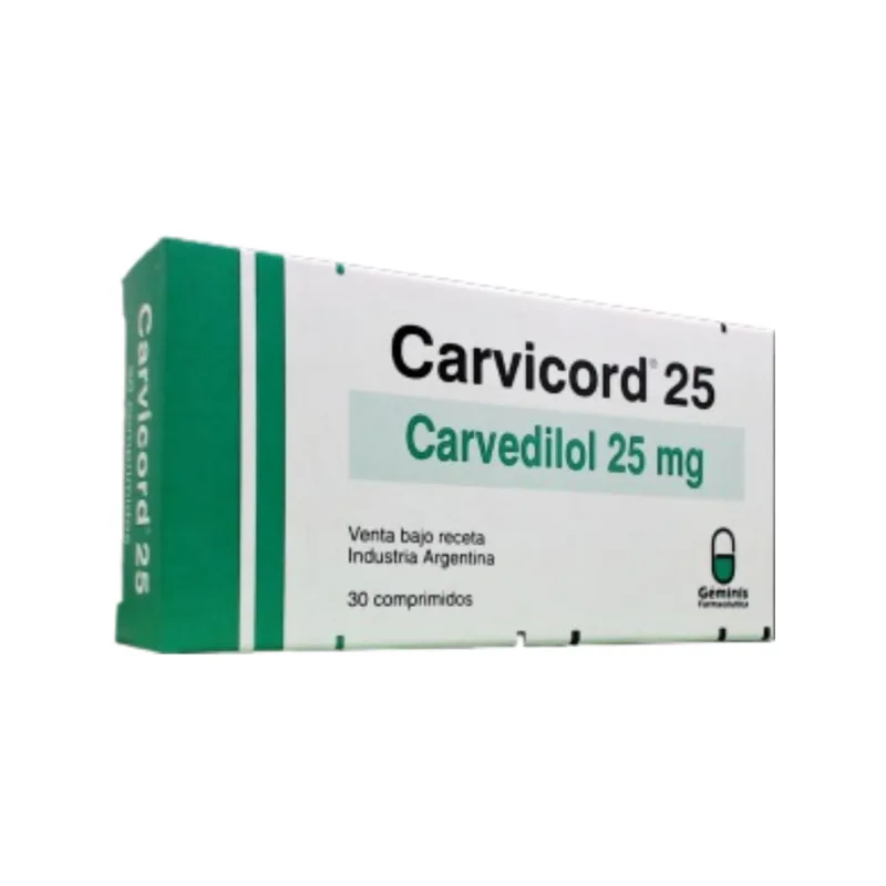 Carvicord Carvedilol 25 mg x 30 Comp Ranurados