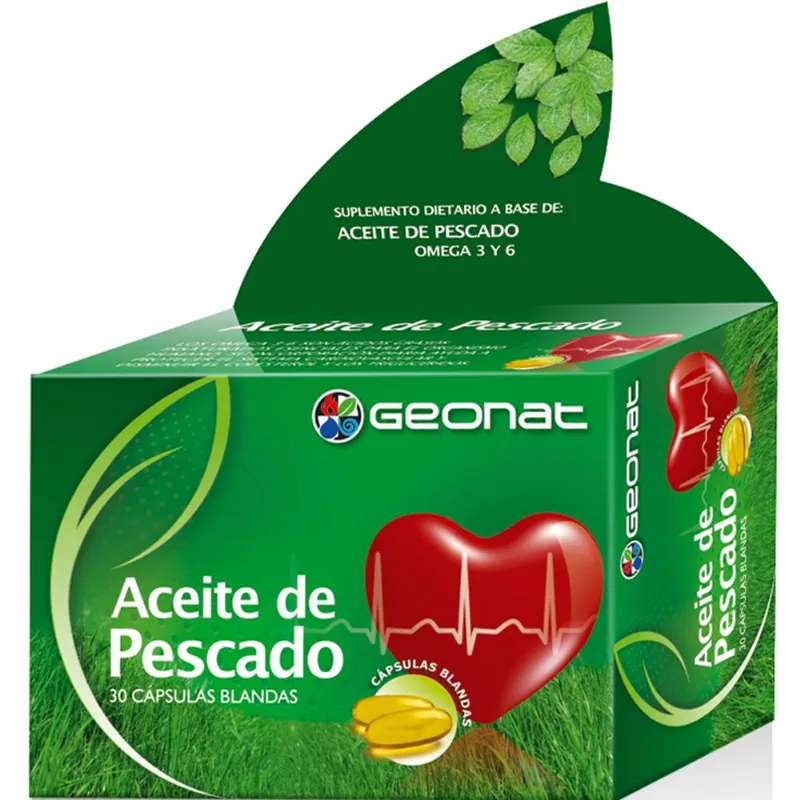 Suplemento Dietario Geonat Aceite de Pescado x 30 Cápsulas Blandas