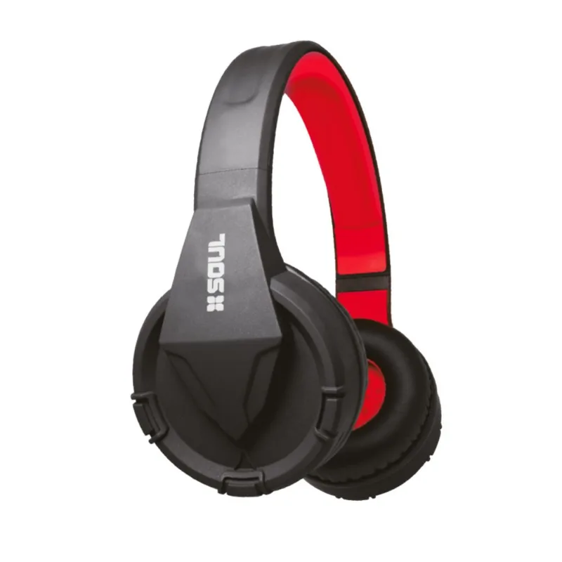 Auricular vincha Soul bluetooth FREE SOUND BT 200 rojo y negro