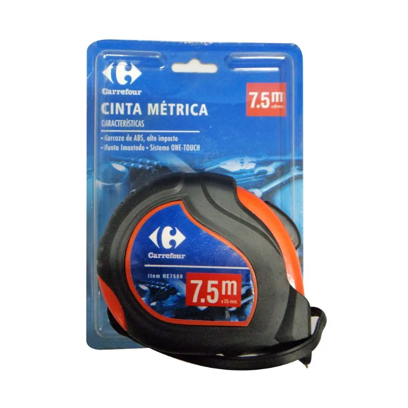 Cinta métrica de 7.5 m. x 25 mm. Con freno