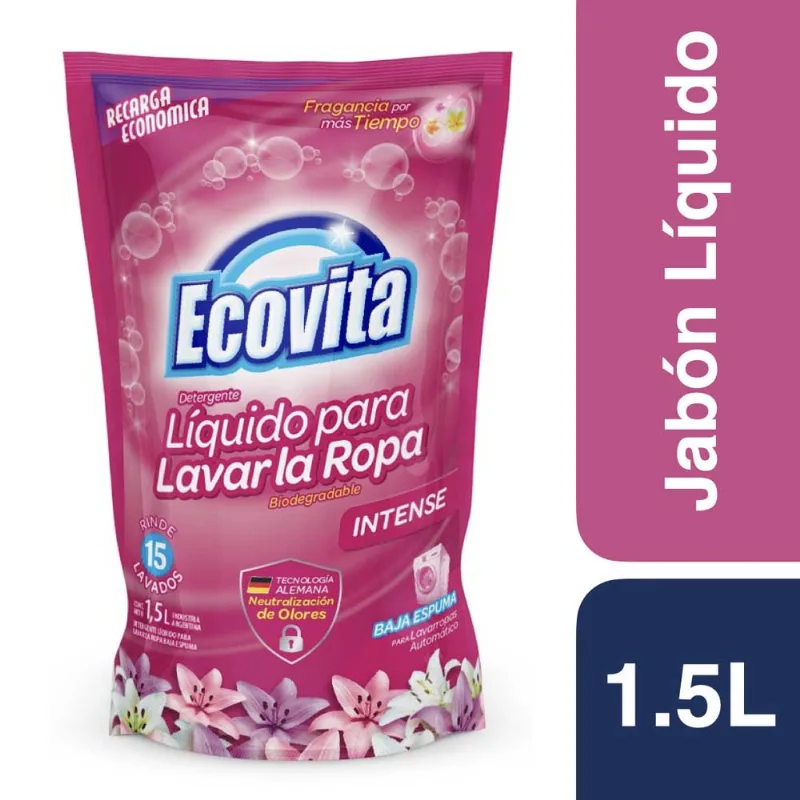 Jabón Líquido Ecovita Doy Pack 1,5l Intense