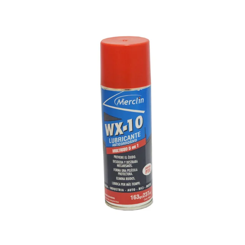 Lubricante anticorrosivo Merclin WX-10 multiuso 5 en 1 237 ml