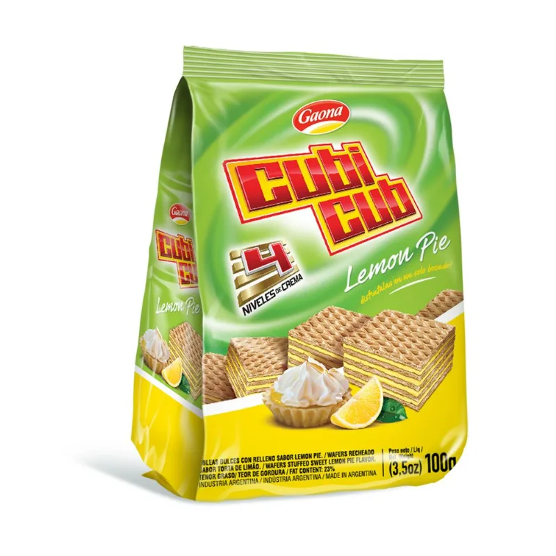 Obleas Gaona mini lemon pie cubicub 100 g.