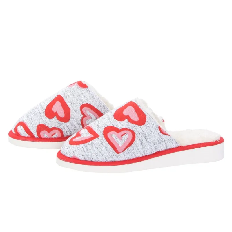 Pantufla Tex corazones interior abrigo talle 40 melange