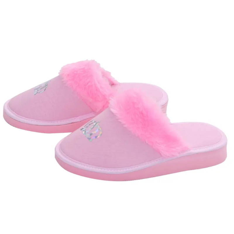 Pantufla Tex stamping corona piel talle 40 rosa
