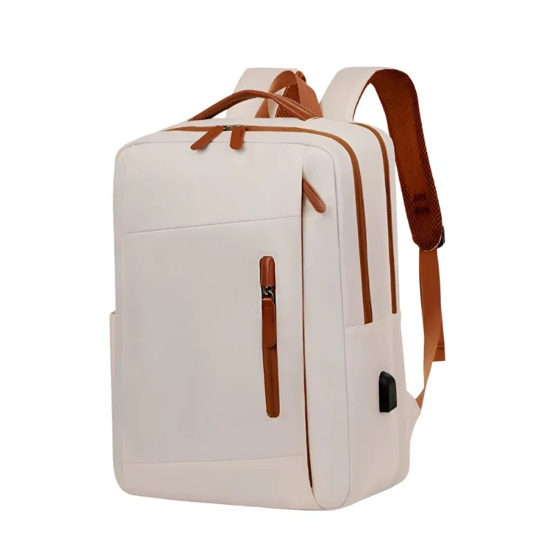 Mochila Ejecutiva Hombre Mujer Porta Notebook Tira Valija Puerto USB EB105 Mochila Ejecutiva Estetica Mujer Porta Notebook Tira Valija Puerto USB EB105 Beige