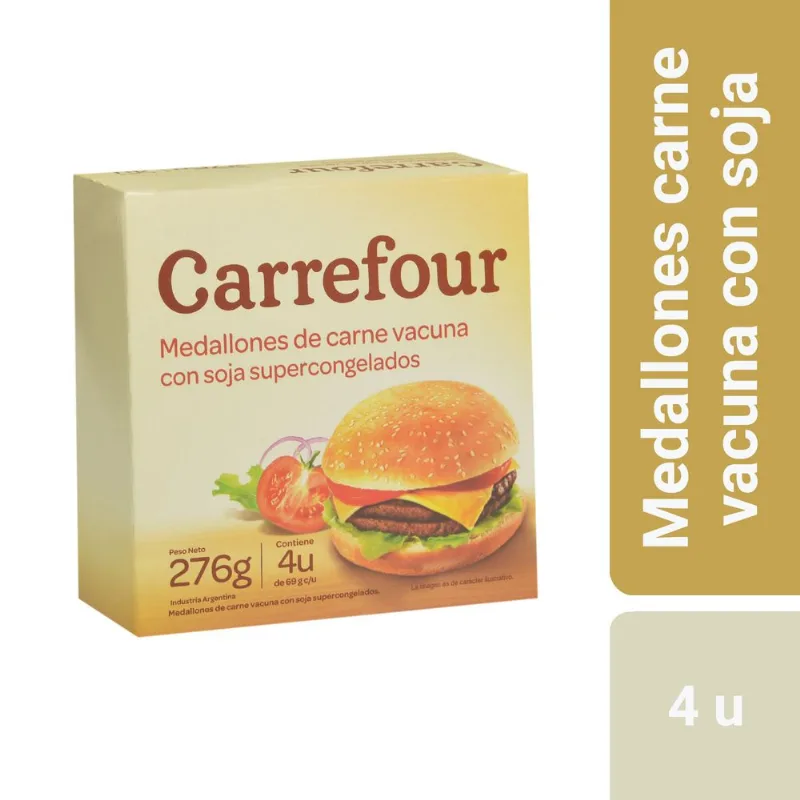 Medallón de carne Carrefour 4 u.