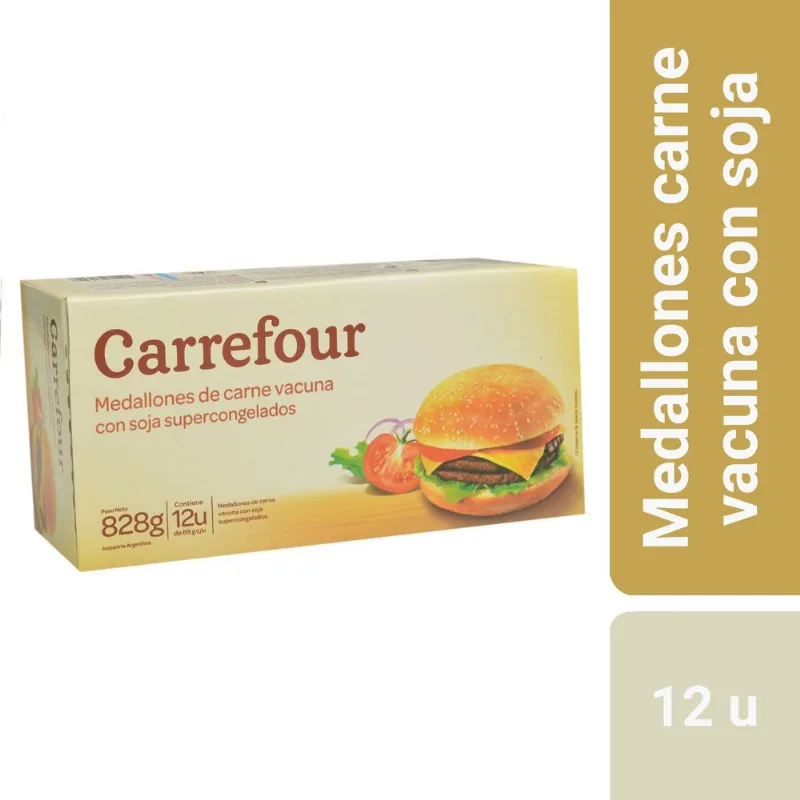 Medallón de carne Carrefour 12 u.