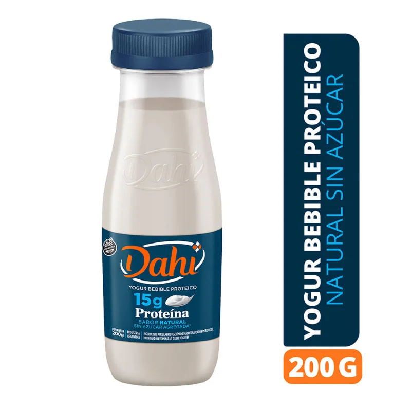 Yogurt Sabor Natural Proteico Descremado 200 Grs Dahí Yogur Bebible Parcialmente Descremado Proteico Natural Sin Azucar 200ml Dahí