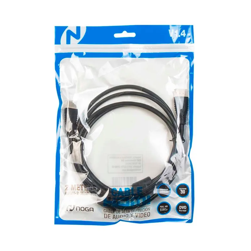 Cable Hdmi Noganet 1.4f 2 Mts X 1u