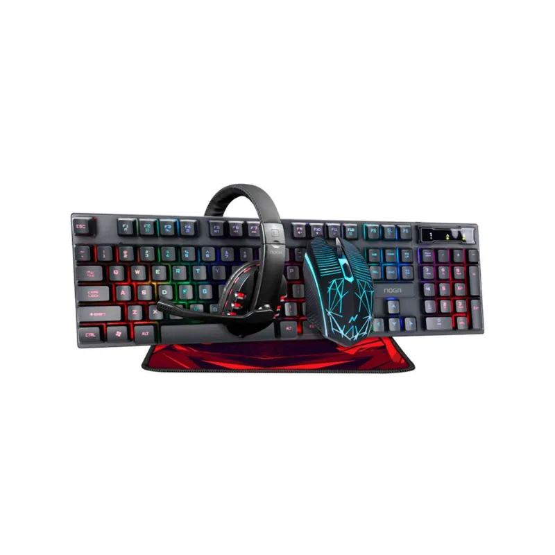 Combo gaming Tecaldo + Auriculares + Mouse + Pad Noga NKB407 Combo gaming Teclado + Auriculares + Mouse + Pad Noga NKB407