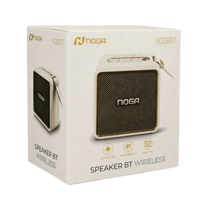 Parlante Bluetooth 30w N25BT Noga Parlante Bluetooth Premiun 30w Bateria Beige N25bt Bg Noga