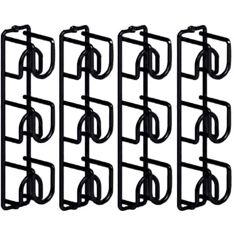 Kit 4 Mini Adega Cube para 3 Garrafas de Parede para Vinho Espumante Aramada Preta Suporte
