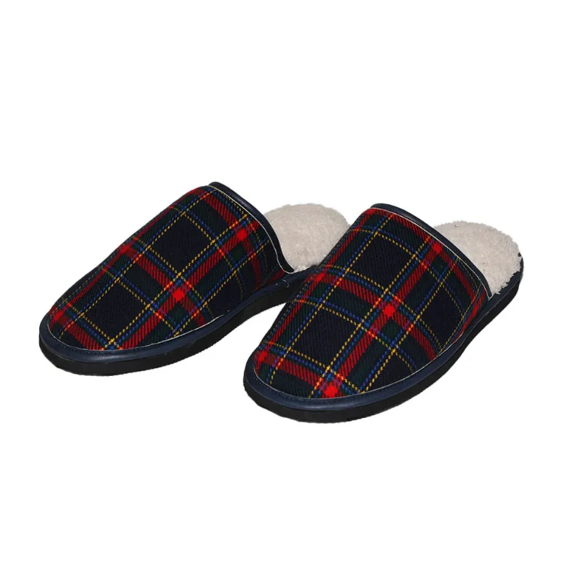 Pantufla Hombre Escocesa Hom 39/44 Azul Urb Pantufla Hombre Escocesa Hom 43/44 Azul Urb