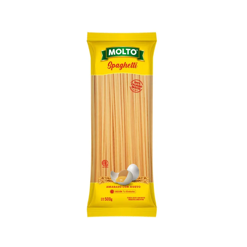 Fideos Molto Spaghetti Huevo 500g