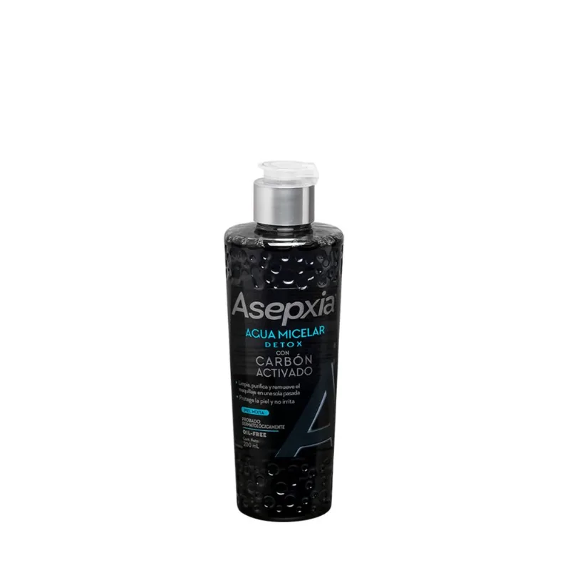 Agua micelar Asepxia detox botella 200 ml.