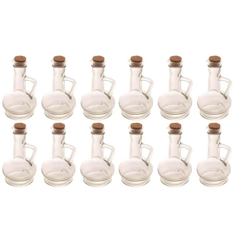 12 Porta Condimentos de Vidro 230ml Tampa Rolha para Azeite