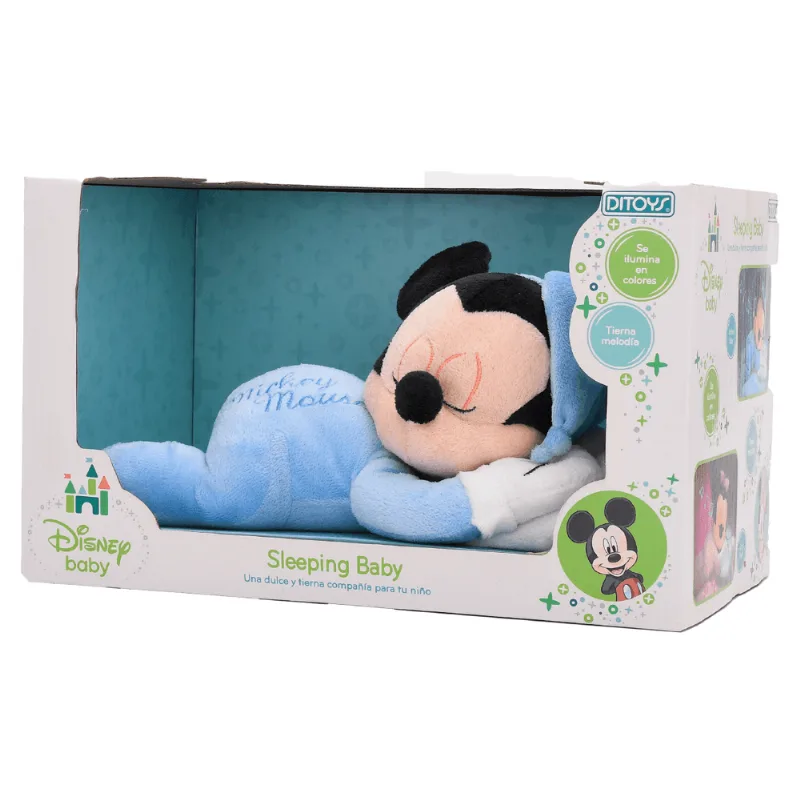 Peluche Plush Mickey Mouse Sleeping Baby Con Sonido
