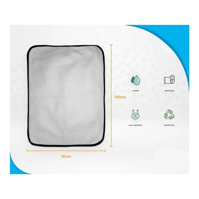 Tapete Reutilizável Adestramento Lavável 1g - 90x100 Cm