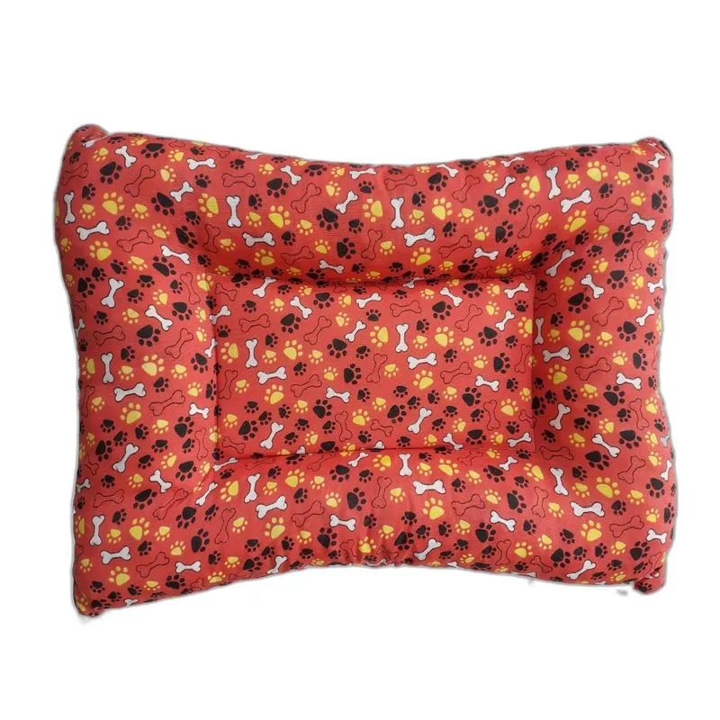Colchonete Pet Confortável E Macio - Vermelho Estampado P
