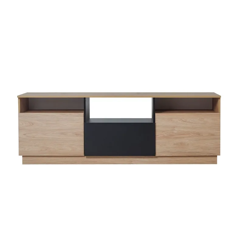 RACK RICCHEZZE MUNDIAL DE 180 CM PARA TV DE HASTA 80" HICKORY NEGRO