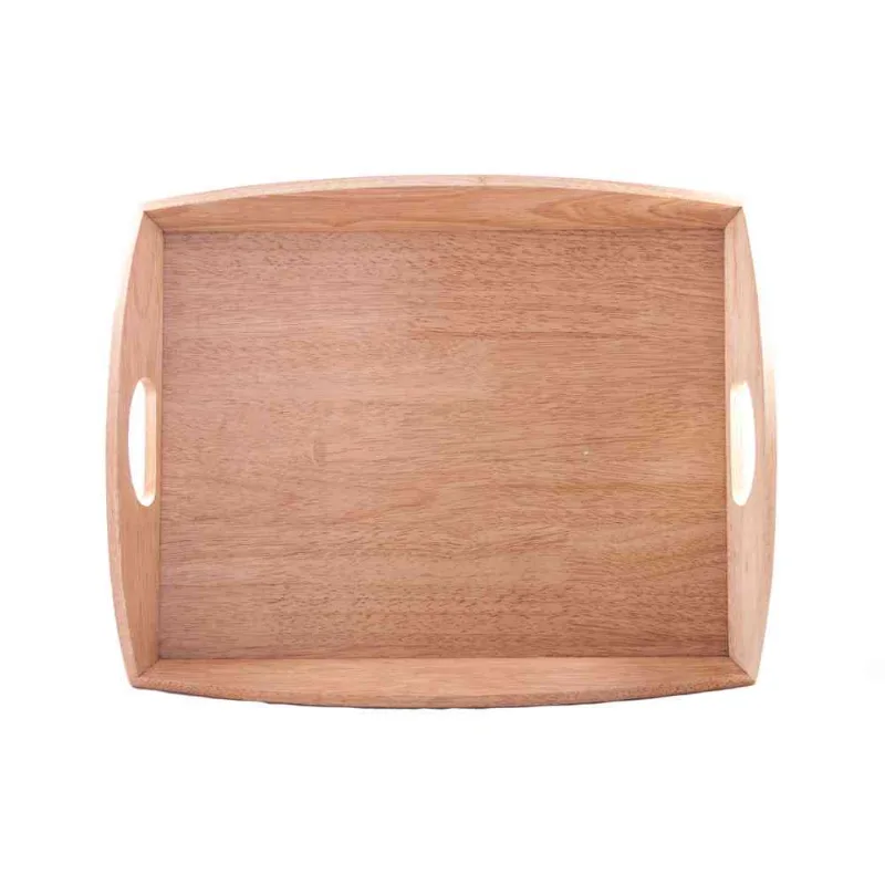 Bandeja De Madera Con Asas 46,5 X 37 Cm