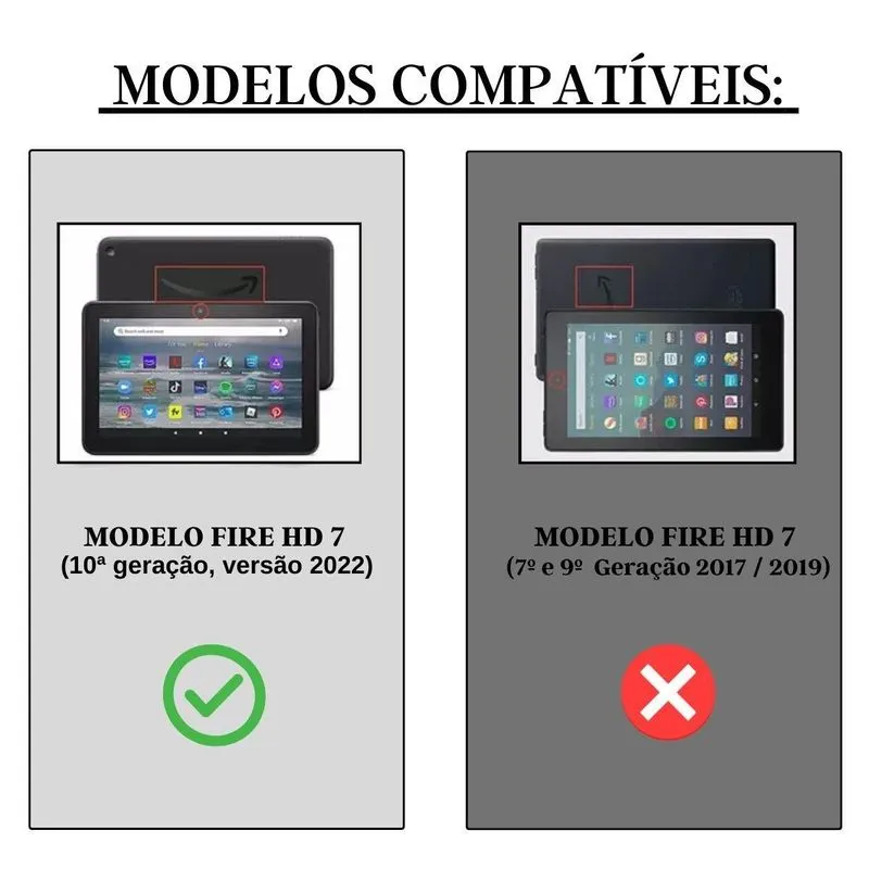 Capa Auto Sleep Para Tablet Amazon Fire Hd 7 (7 Polegadas)