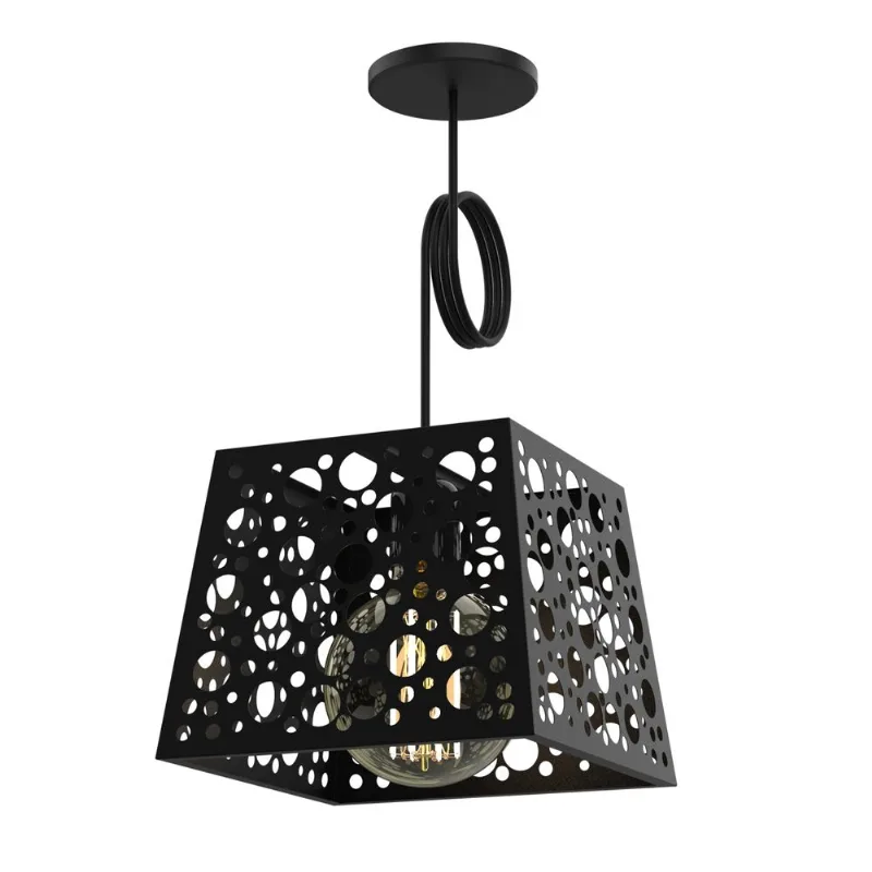 Colgante cuadrado Spotsline 1 luz negro