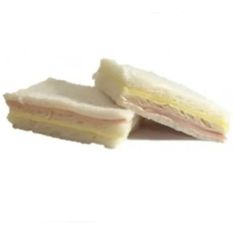 Sandwich triple de miga jamón cocido y queso 2 uni