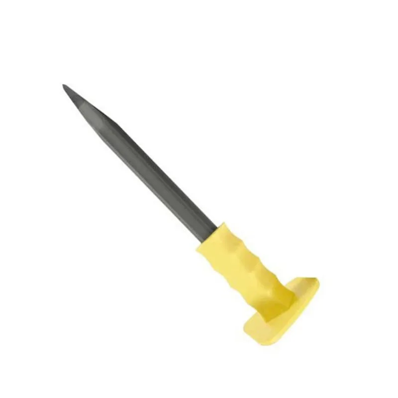Ponteiro de aço com protetor 19 x 250MM (cabo amarelo)- F221