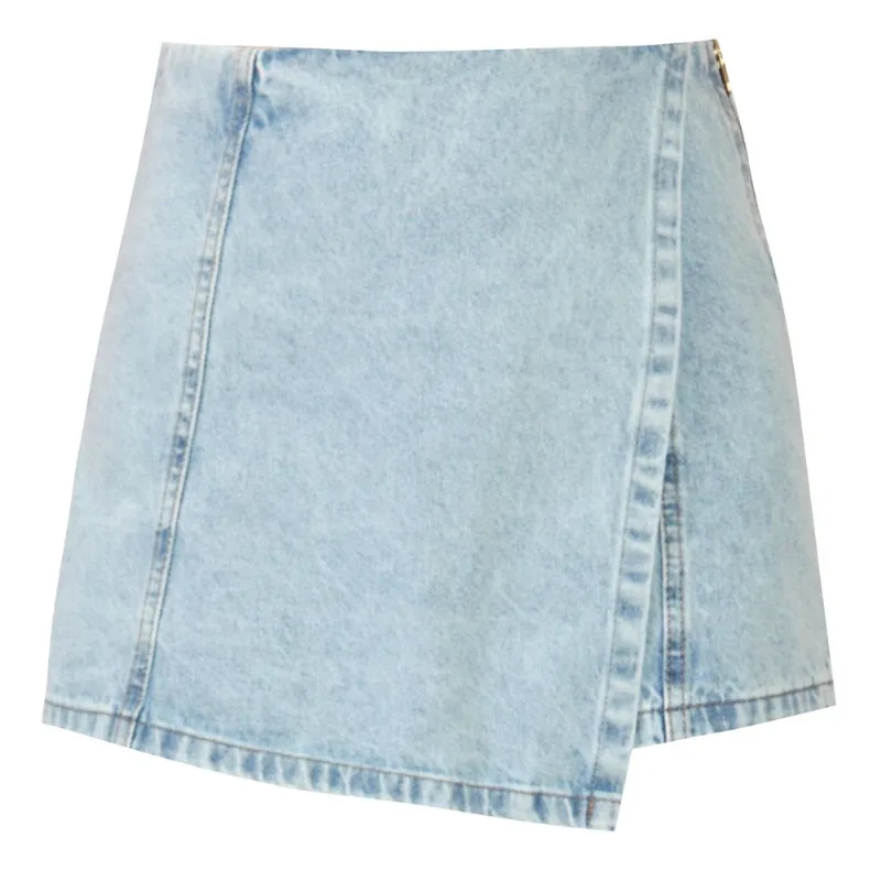 Pollera Pantalón Tex jean talle 44 lavado claro