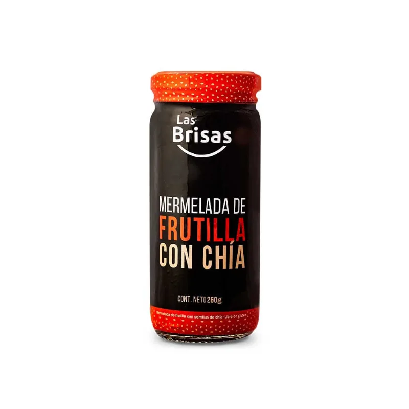 Mermelada De Frutilla Con Chía 260 Gr Las Brisas